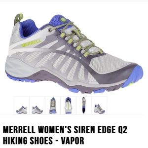 J41324 Merrell Women's Siren Edge Q2 Hiking Shoes color Vapor size 8